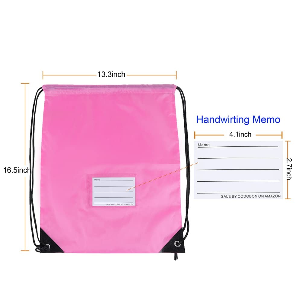 20 Pack Gym Sports Cinch Drawstring Backpack Bags Bulk For Women Men