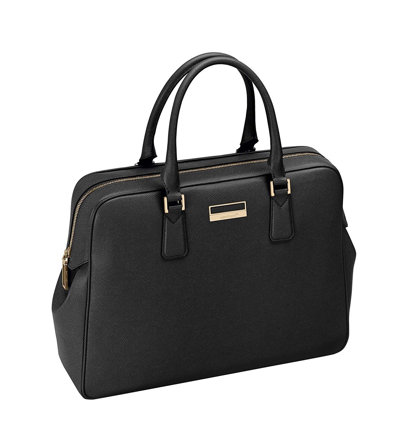 MONTBLANC BLACK SAFFIANO CALFSKIN SARTORIAL LEATHER TOTE LADY BAG 115417 NEW