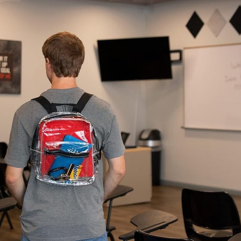 Mini Clear Backpack Stadium Approved Small Clear Concert Bag for Work, Commute,