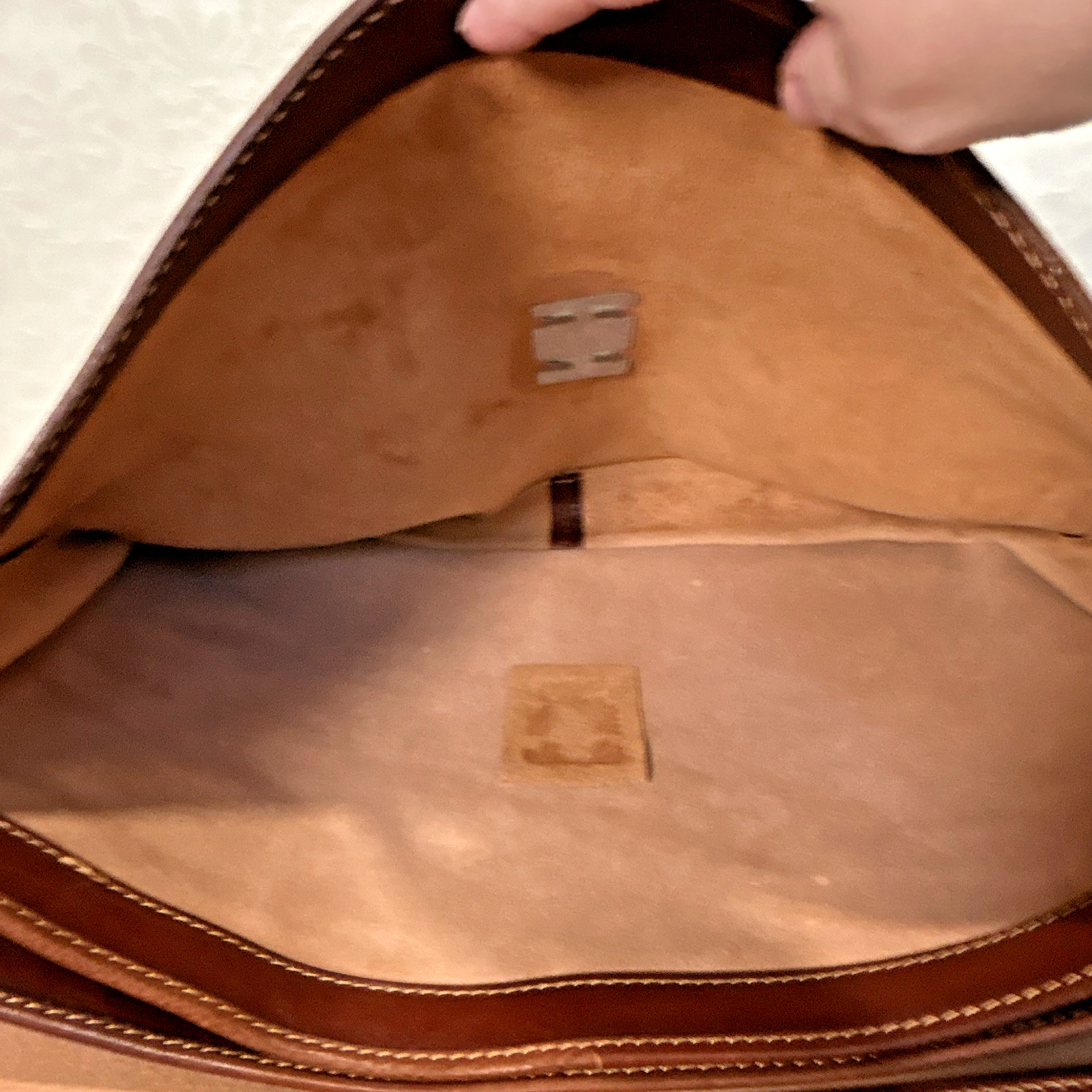 Cenzo Italian Leather Briefcase Messenger Bag Floto Laptop Case Satchel Brown WR