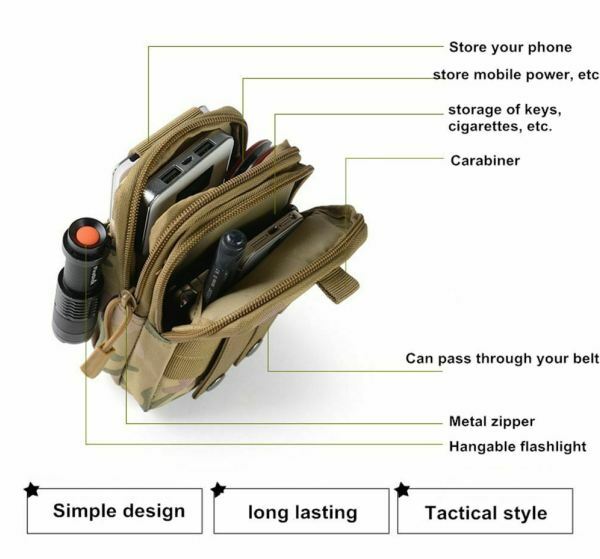 Men Tactical Military Bag 600D For Belt Backpack Shoulder Waterproof Nylon Army