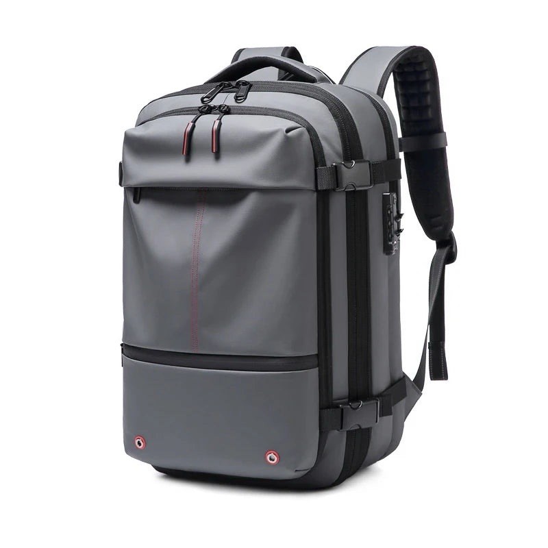 Vacuum Compression Travel Backpack – Expandable 17” Laptop Bag, Business, Hiking