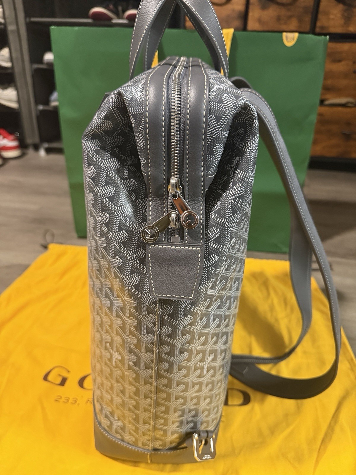 NEW Goyard Cisalpin Backpack Grey Authentic RARE Men’s w/ Dust Bag & Cards