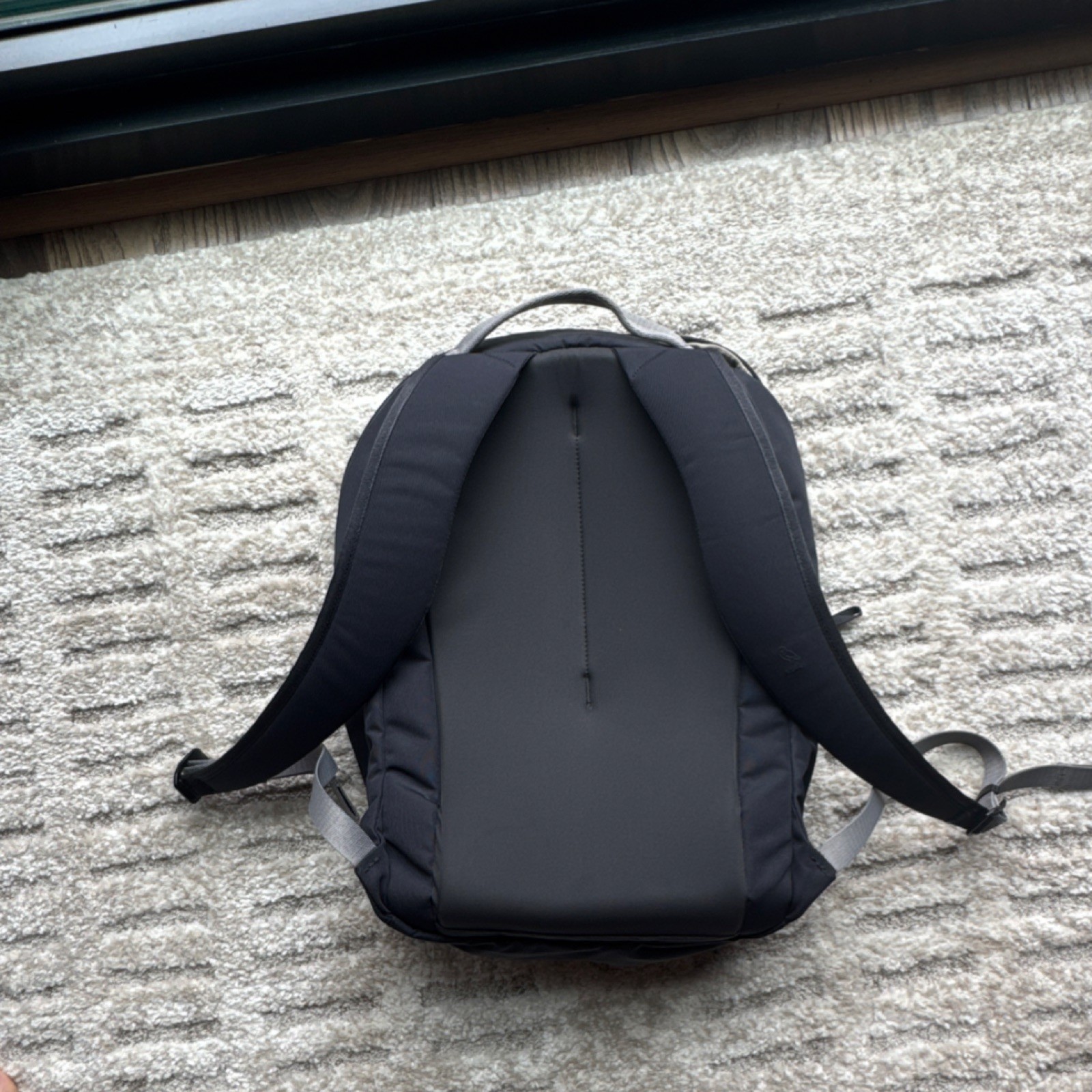 Bellroy Black Backpack for Men with Adjustable Strap and Pockets