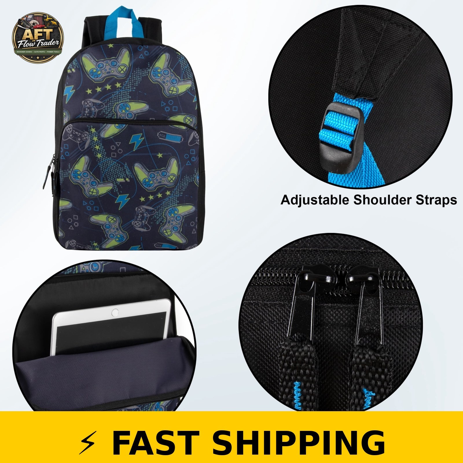 Trailmaker 17 Inch Fun Printed Backpack – Gamer’s Print