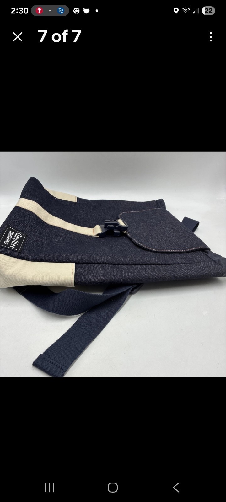 Jean Paul Gaultier Parfums backpack. Denim Style. Unisex . Fits Most Laptops