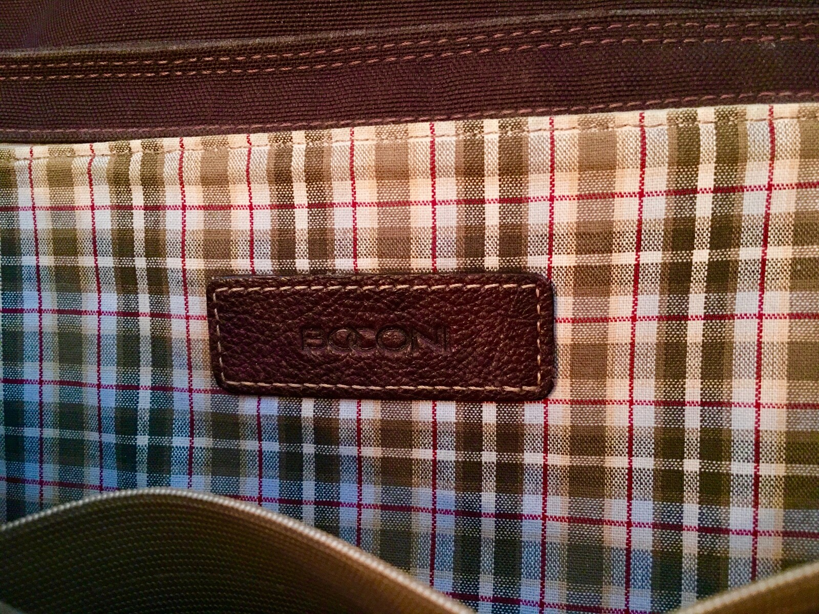 BOCONI Brown Distressed Leather Shoulder, Carry On, Crossbody Laptop Luggage Bag