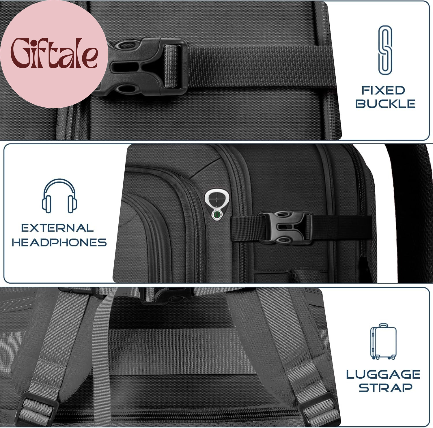 Travel Backpack, Expandable Carry on Backpack for Men, TSA 17.3 Inch Laptop Bag